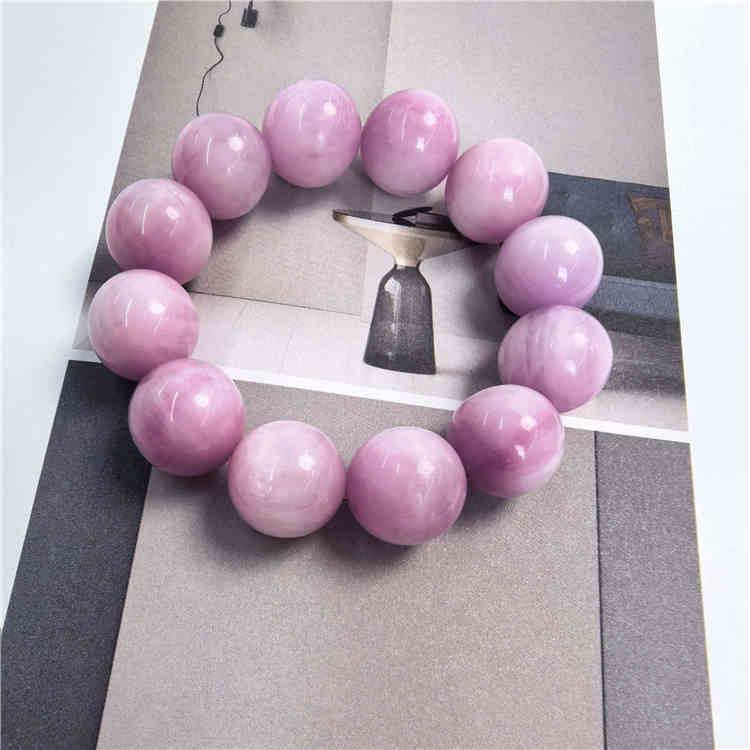 Kunzite Beaded Bracelet Lavender Pink Gemstone