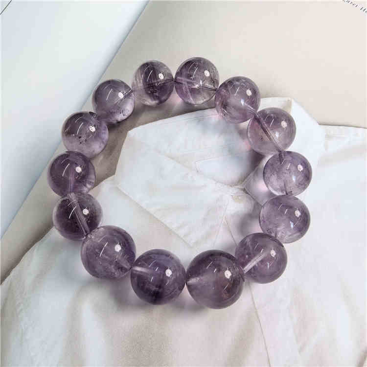 Brazilian Amethyst Phantom Quartz Beaded Bracelet