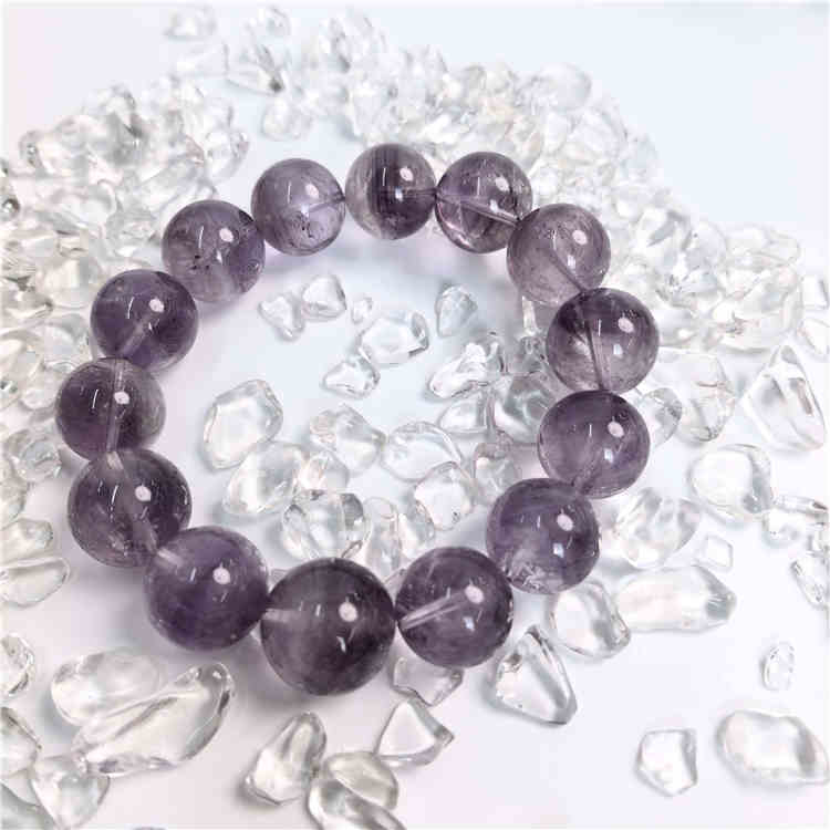 Brazilian Amethyst Phantom Quartz Beaded Bracelet