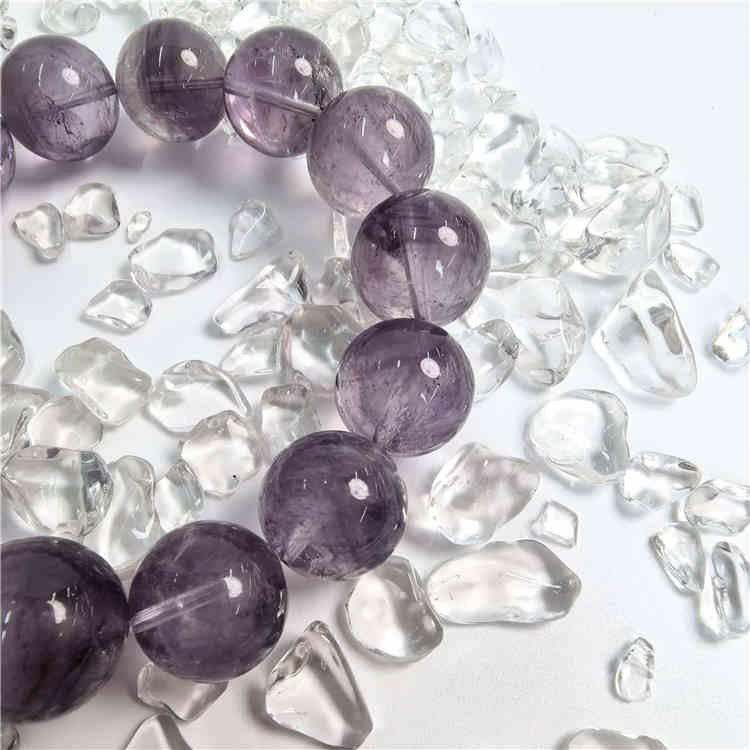 Brazilian Amethyst Phantom Quartz Beaded Bracelet
