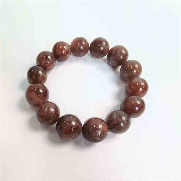 Black & Gold Skeletal Sunstone Beaded Bracelet